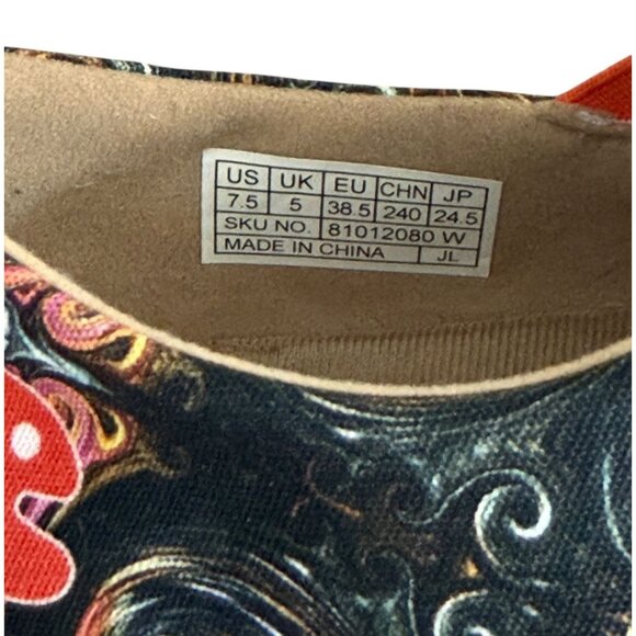 UIN Toledo Starry Night Artsy Light Canvas Slip On Shoes Comfort Womens Size 7.5 - Picture 8 of 11